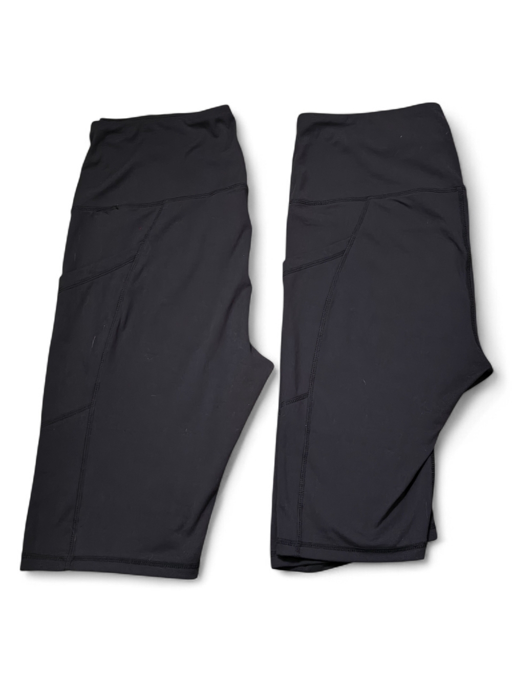 2 Pack Women’s Black Biker Shorts XL High Waist Stretchy Athletic Summer Bundle